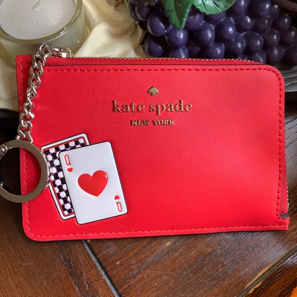 Authentic Kate Spade leather L-zip wallet/keychain - Picture 4 of 10